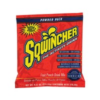 Sqwincher Corporation 016005-FP Sqwincher 9.53 Ounce Instant Powder Pack Fruit Punch Electrolyte Drink - Yields 1 Gallon (20 Pac